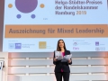 Verleihung Helga-Stoedter-Preis 2019  in Hamburg. Foto:  Ulrich Perrey